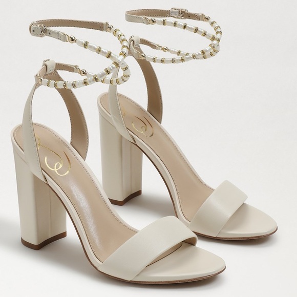 Sam Edelman Shoes - ⭐️NWT Sam Edelman Yanelli Ivory Leather Block Heels